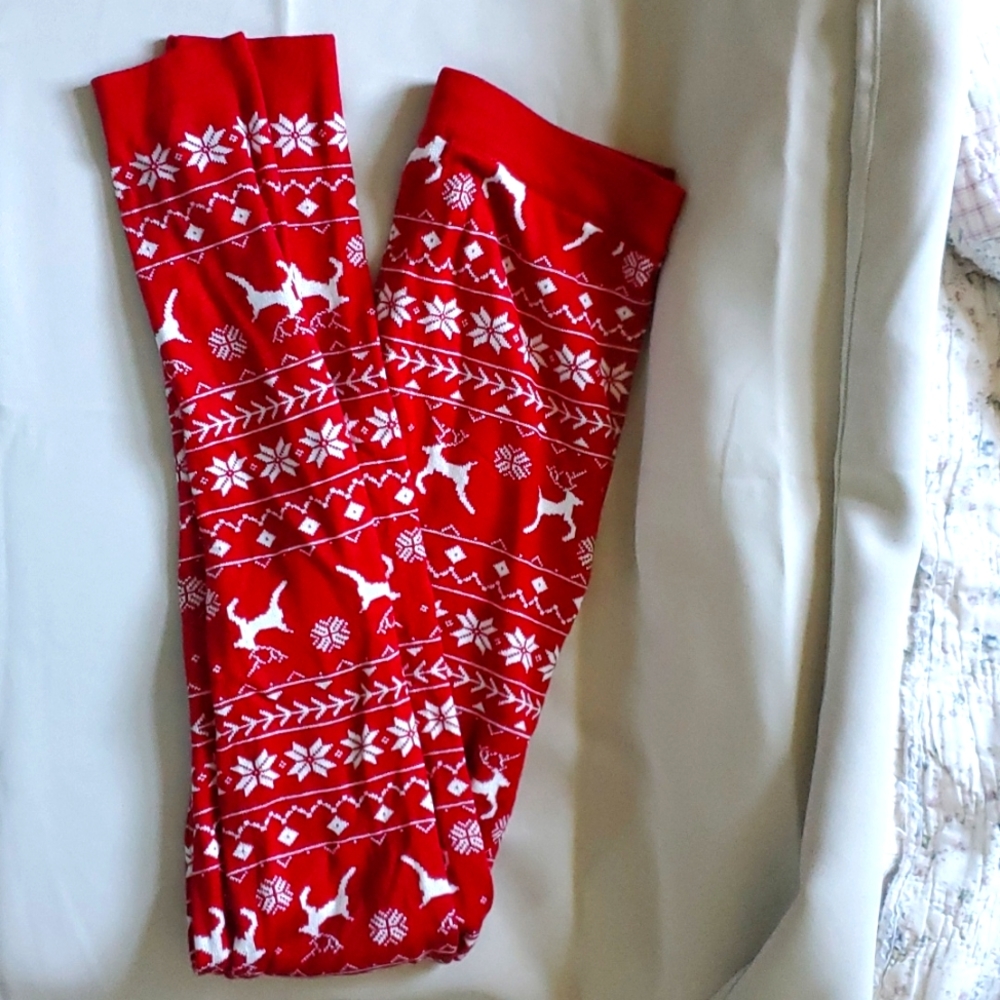 Forever 21 fair isle reindeer sweater leggings